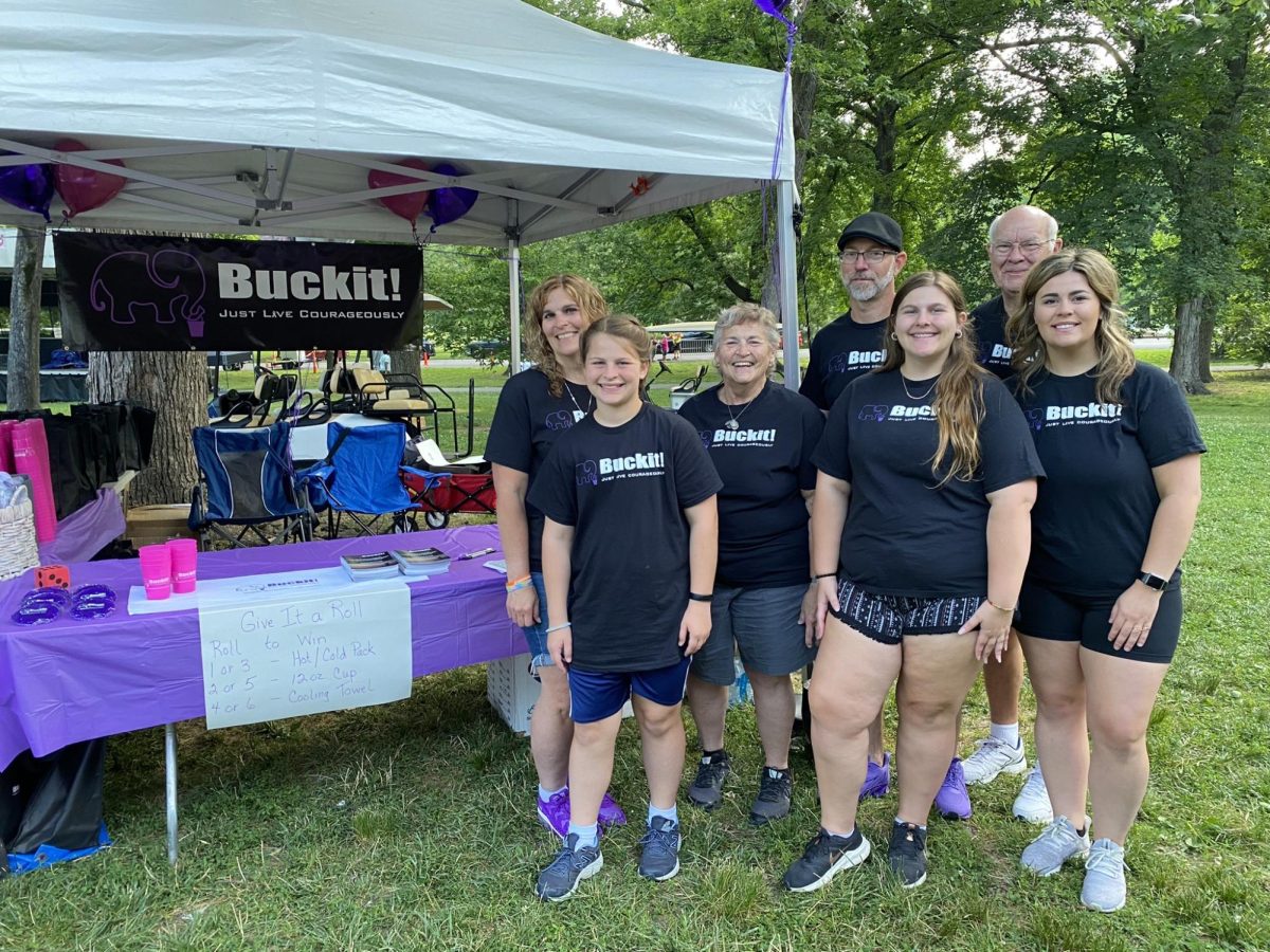 Buckit! Just Live Courageously at the Susan G. Komen More than Pink Walk. Here they gave out wellness bags to breast cancer survivors.