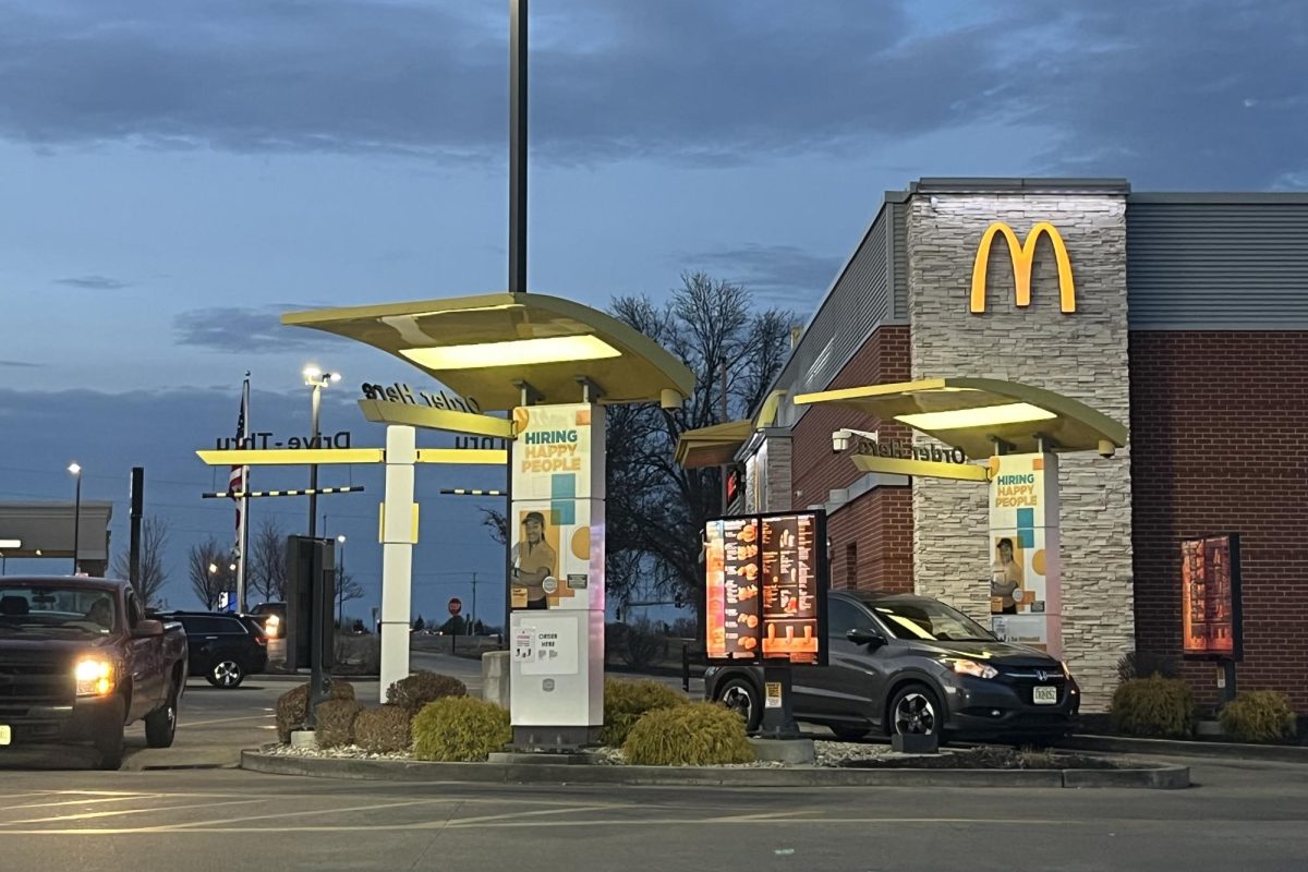 The McDonald's on Harvester Road is a popular spot for customers despite the technology issue.