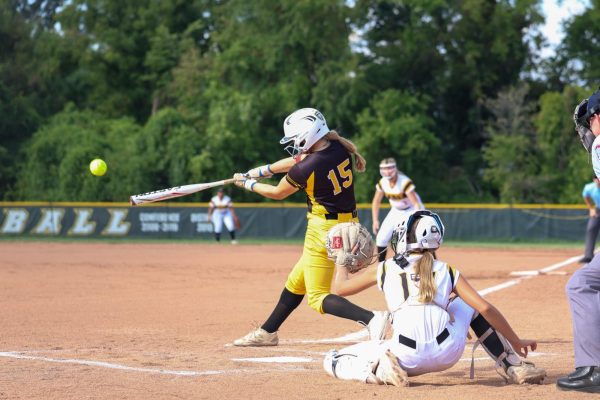Lexi Lohnes takes a swing at a ball during a game against Fort Zumwalt East. 