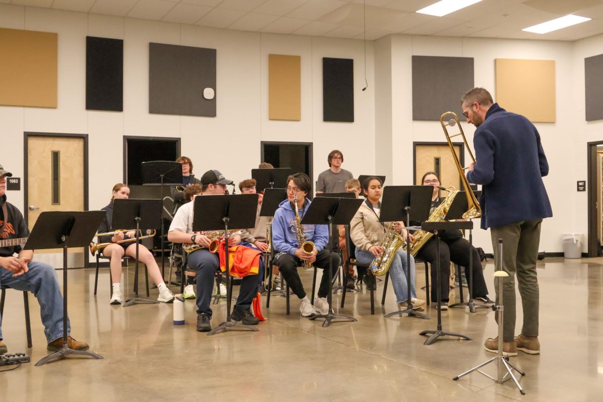 Jazz Band is lead by Ryan Curtis and is held after school in the band room. The students play various songs to get ready for upcoming concerts.