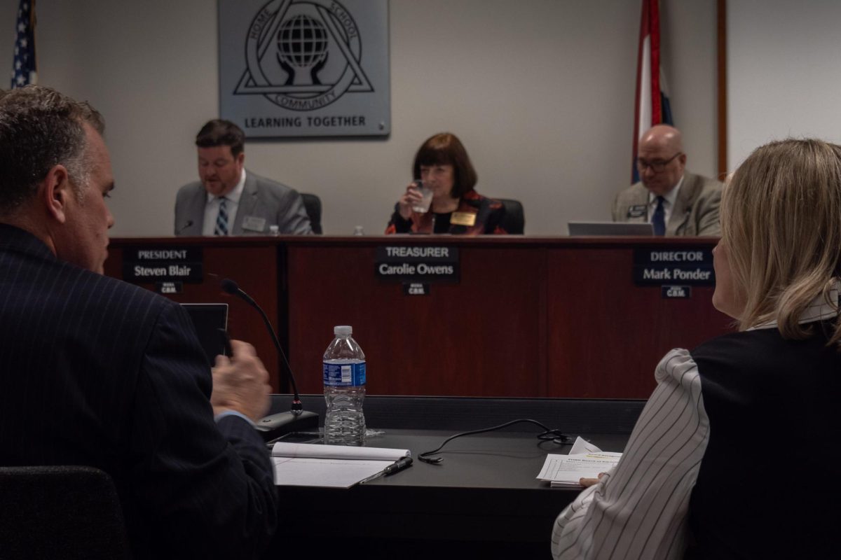 On Feb. 19 Superintendent, Mark Delaney, talks with Chief Communications officer, Jennifer Jolls. Jolly does most of the communication through FHSD and represents the school. She introduced many topics including the Esports team and the student board representative. 