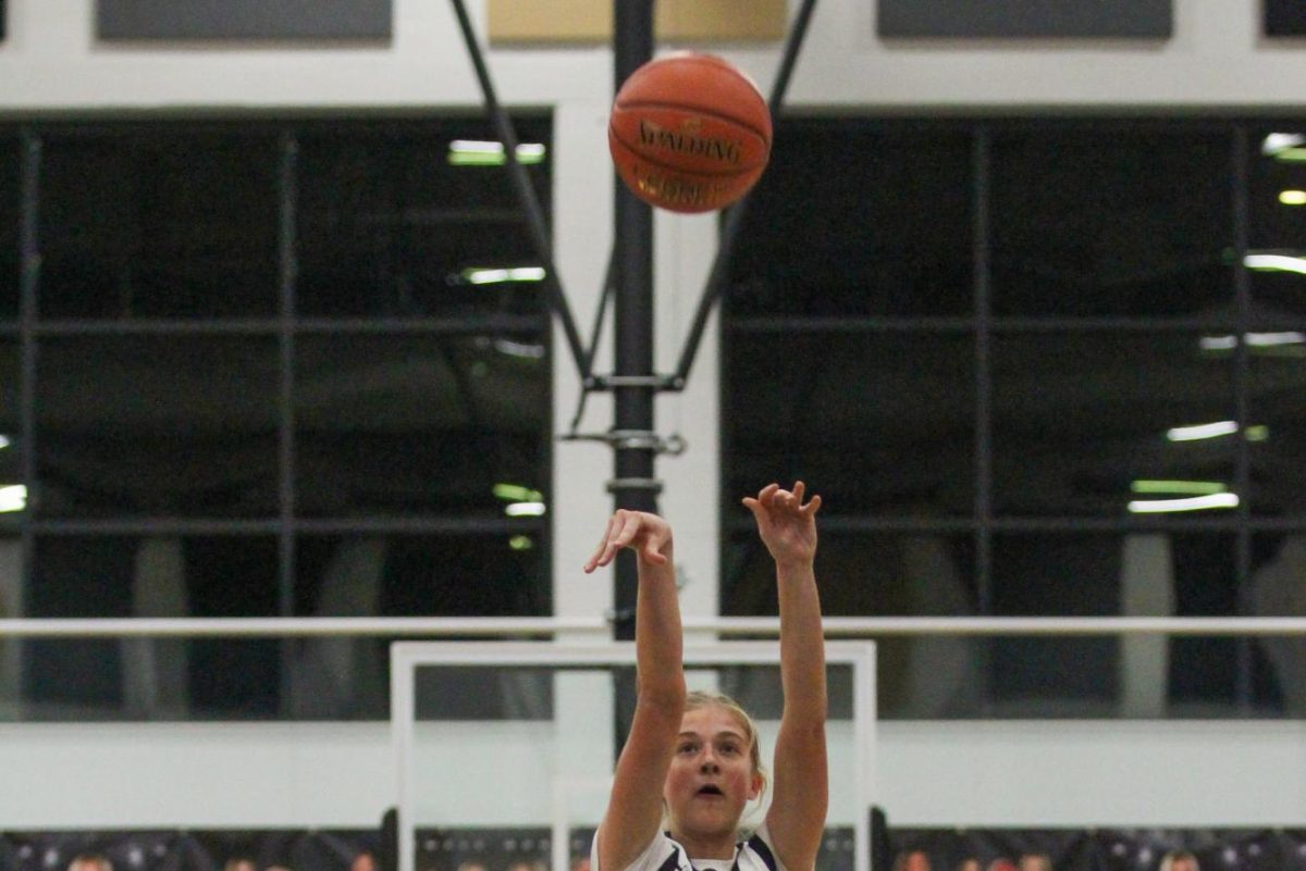 Senior Addy Jones shoots a free throw against Duchesne High School on December 11. 