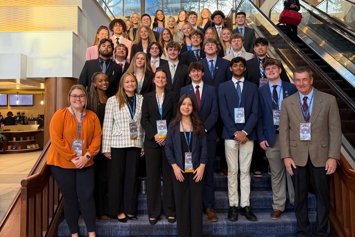 From March 22–24, DECA students from across the state participated in the state competition. Members of FHN DECA gathered for a group photo during the competition after showcasing their skills in business, marketing, finance, and leadership events.