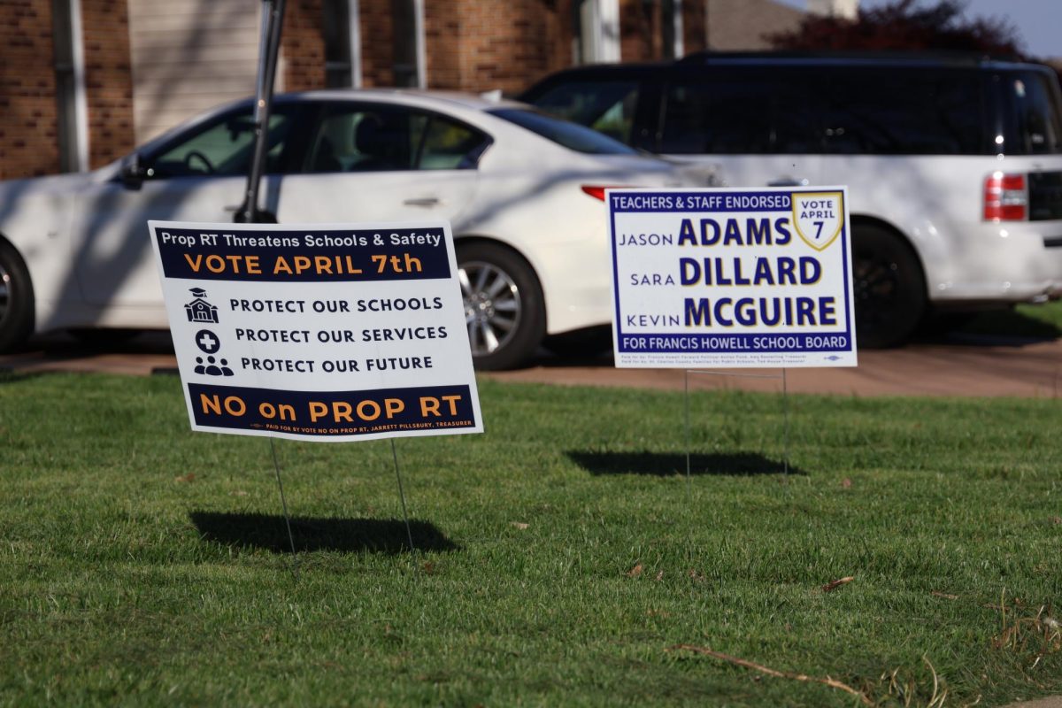 With potential changes in the district’s property tax revenue and members on the Francis Howell Board of Education, the stakes were high April 7. Many voters placed signs in their yard representing who and what they stood for on the ballot.