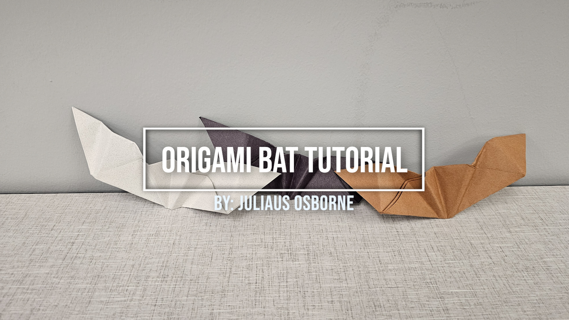 How To Make An Origami Bat