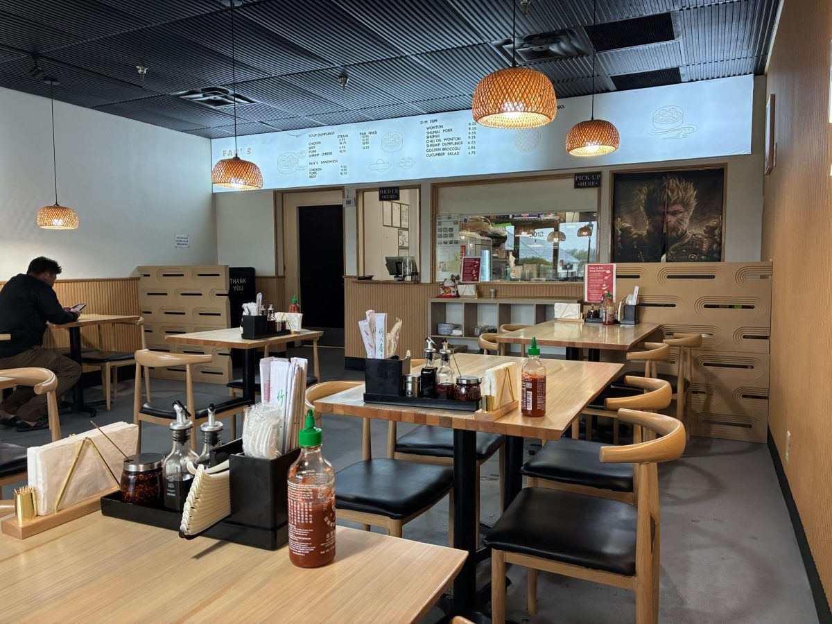 Fan’s interior design is modeled after restaurants in China and features imported decor. 