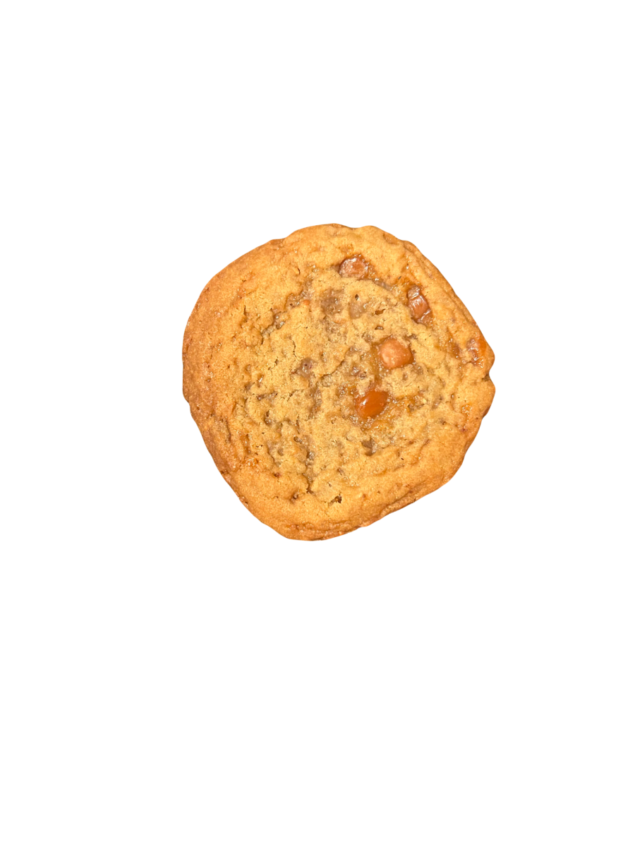 Insomnia Cookies' salted caramel cookie is freshly baked every four hours. 